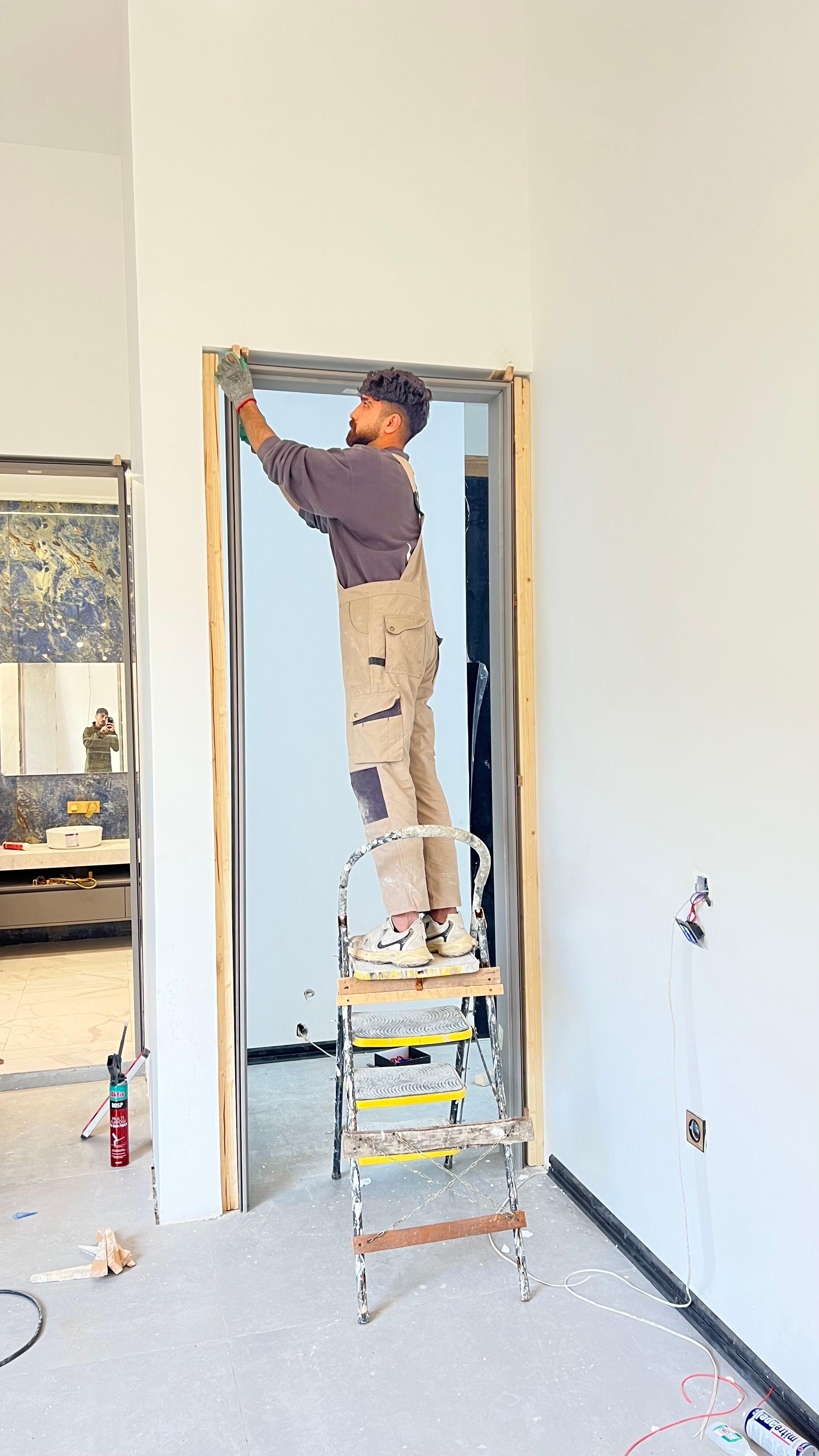 نصب درب ساختمان - نیکزاد درب  نصبینو